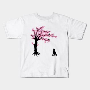 Sakura Cat Kids T-Shirt